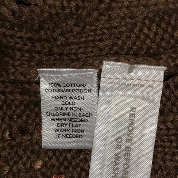 Loft Tan Cable Knit Cardigan Sweater - Picture 5 of 5